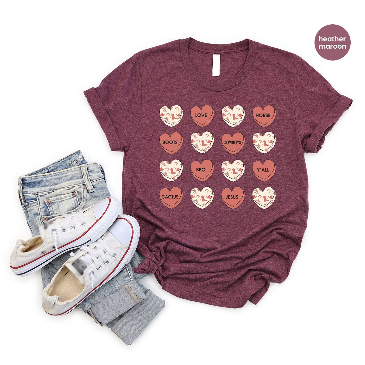 Heart Shirt, Lover Tee, Valentine's Day Heart T-Shirt, 2023 Feb 14 Shirt