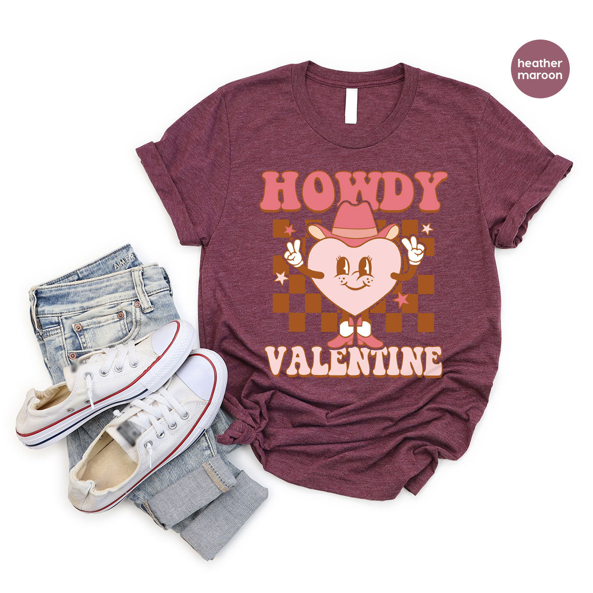 Howdy Valentine Shirt, 2023 Valentine's Day Shirt, Cute Feb 14 Tee