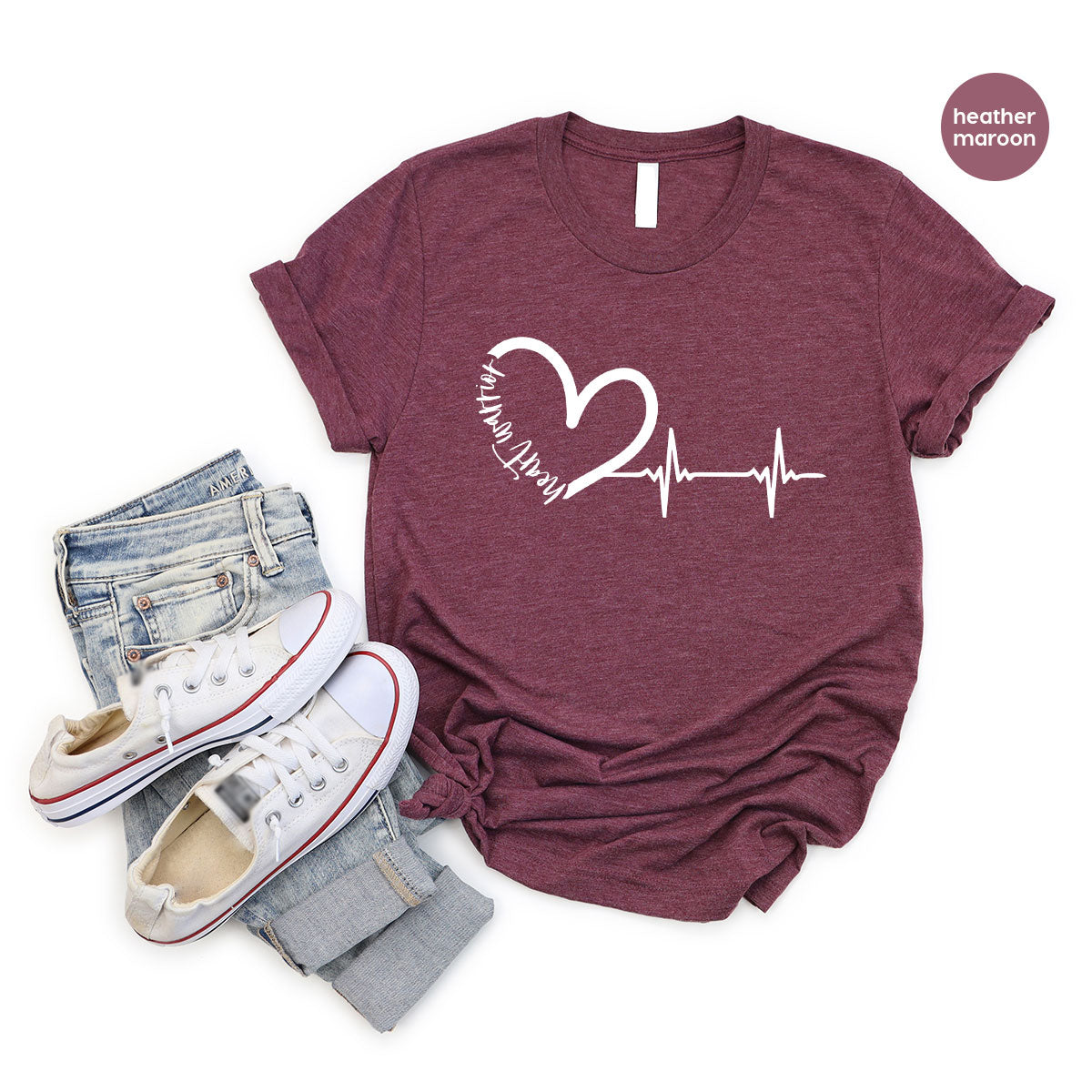 Heart Shirt, Valentine's Day T-Shirt, Valentine's Day Heart Tee