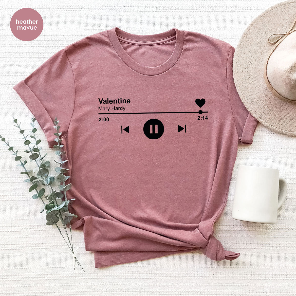 Valentine's Day Shirt, Play Music For Valentine's Shirt, Valentine's Day Playlist T-Shirt