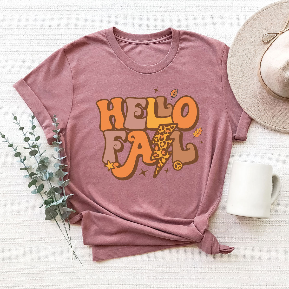 Hello Fall Shirt, Halloween Fall T-Shirt, Halloween 2022 Hoodie, Hello Halloween Long Sleeve Shirt