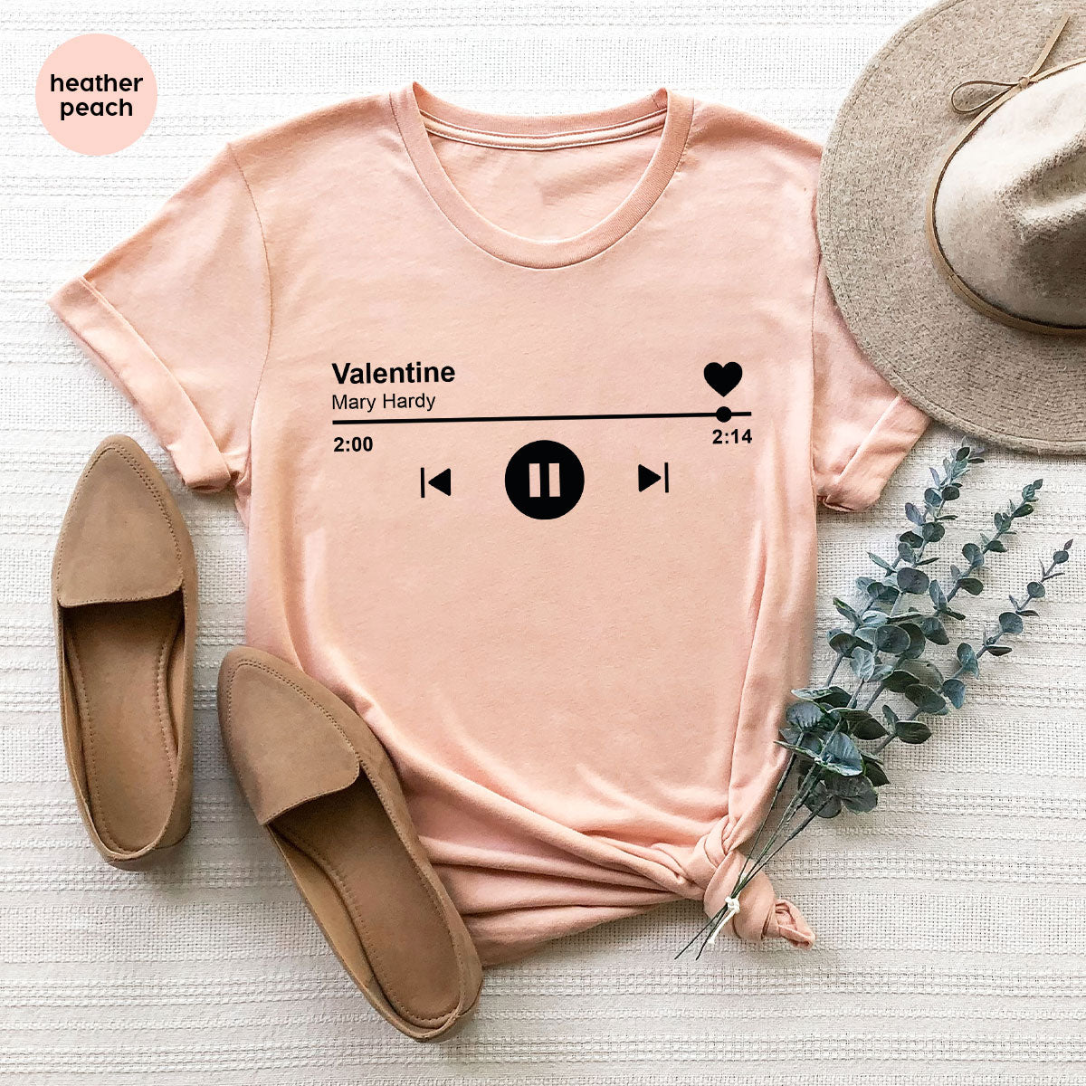 Valentine's Day Shirt, Play Music For Valentine's Shirt, Valentine's Day Playlist T-Shirt