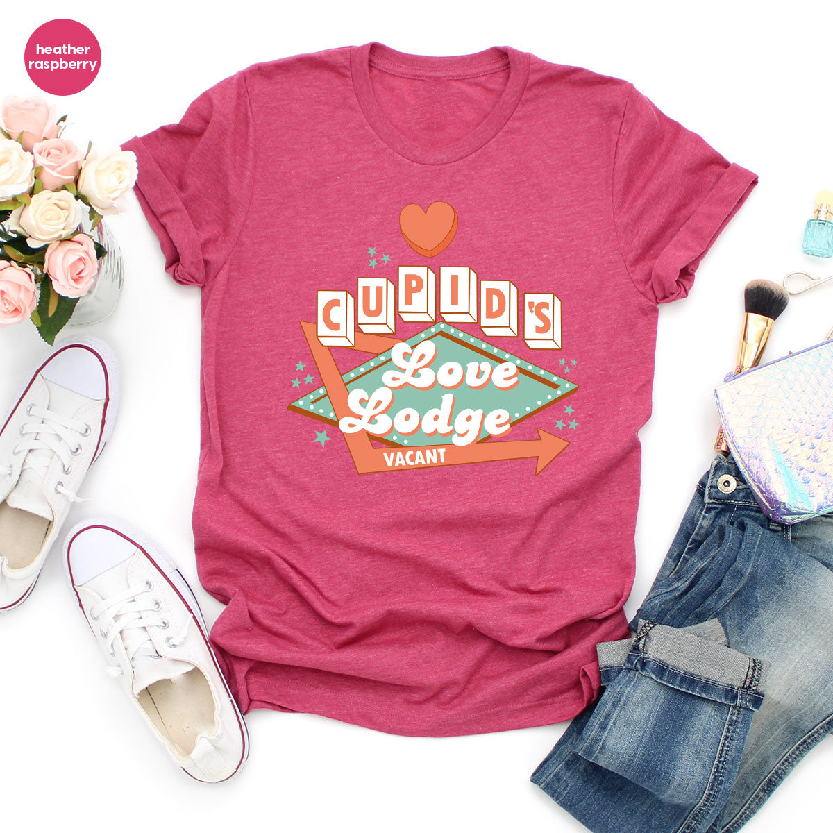 Love Lodge T-Shirt, Valentine's Day Tee, Cupid' Love Lodge Tee, Valentine Shirt