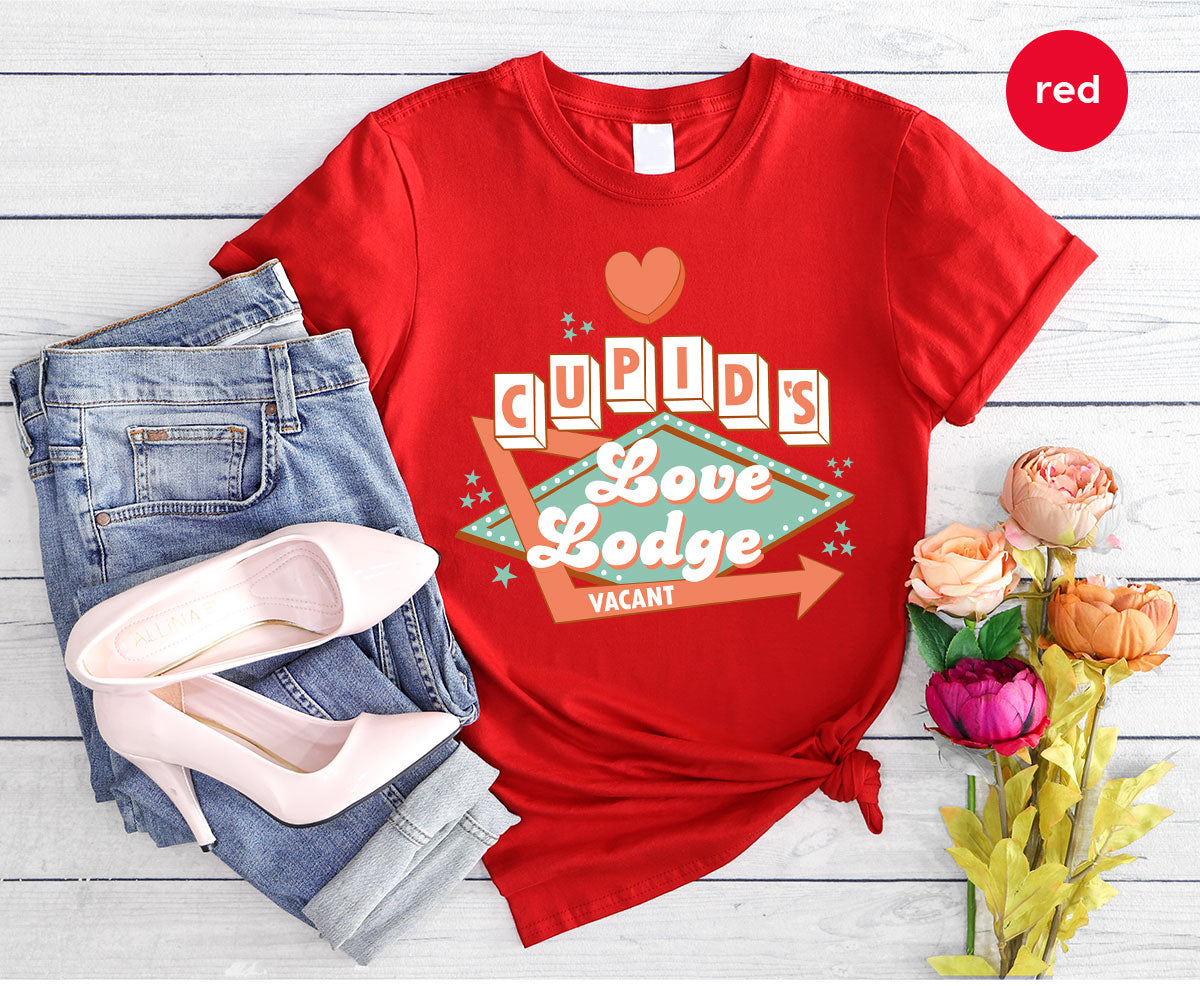 Love Lodge T-Shirt, Valentine's Day Tee, Cupid' Love Lodge Tee, Valentine Shirt