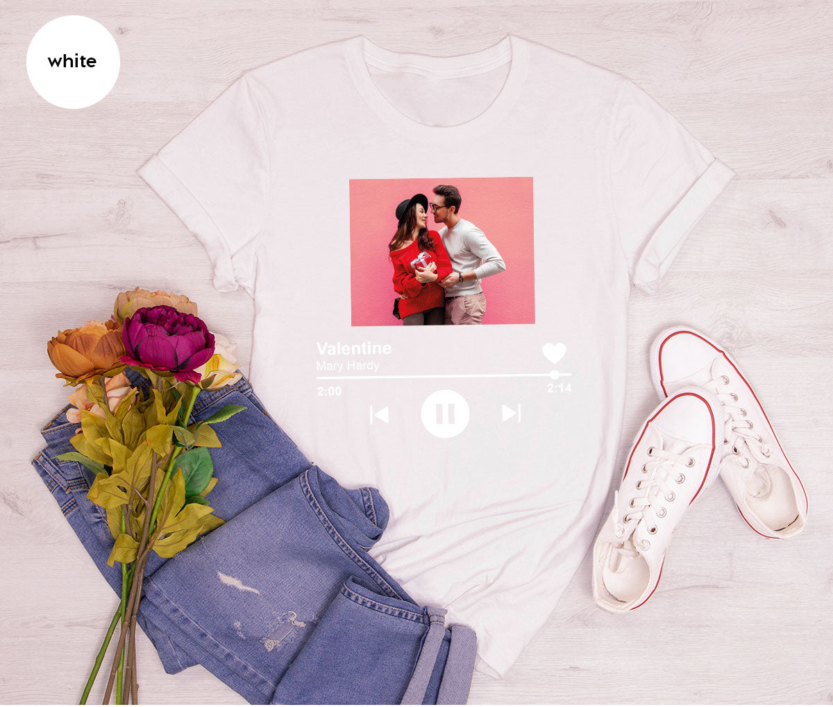 Custom Photo Valentine's Day Shirt, Personalized Valentine's Day Gift, Custom Photo Lover's Day Shirt