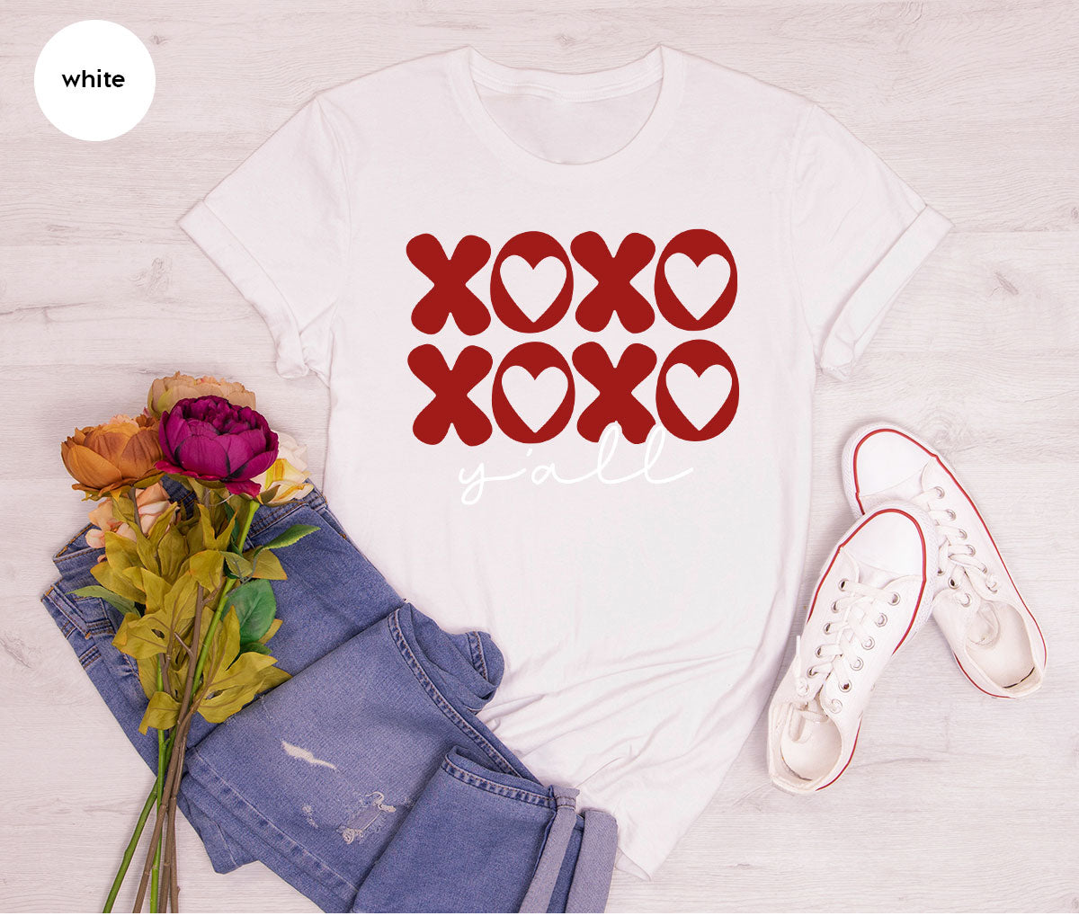 XOXO Shirt, Love Shirt, Valentine's Day T-Shirt, Couple Match Shirt