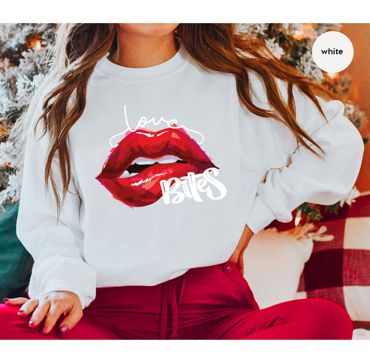 Cool Valentine's Day T-Shirt, Bite Shirt, Cute Lips Tee, Valentine Gift