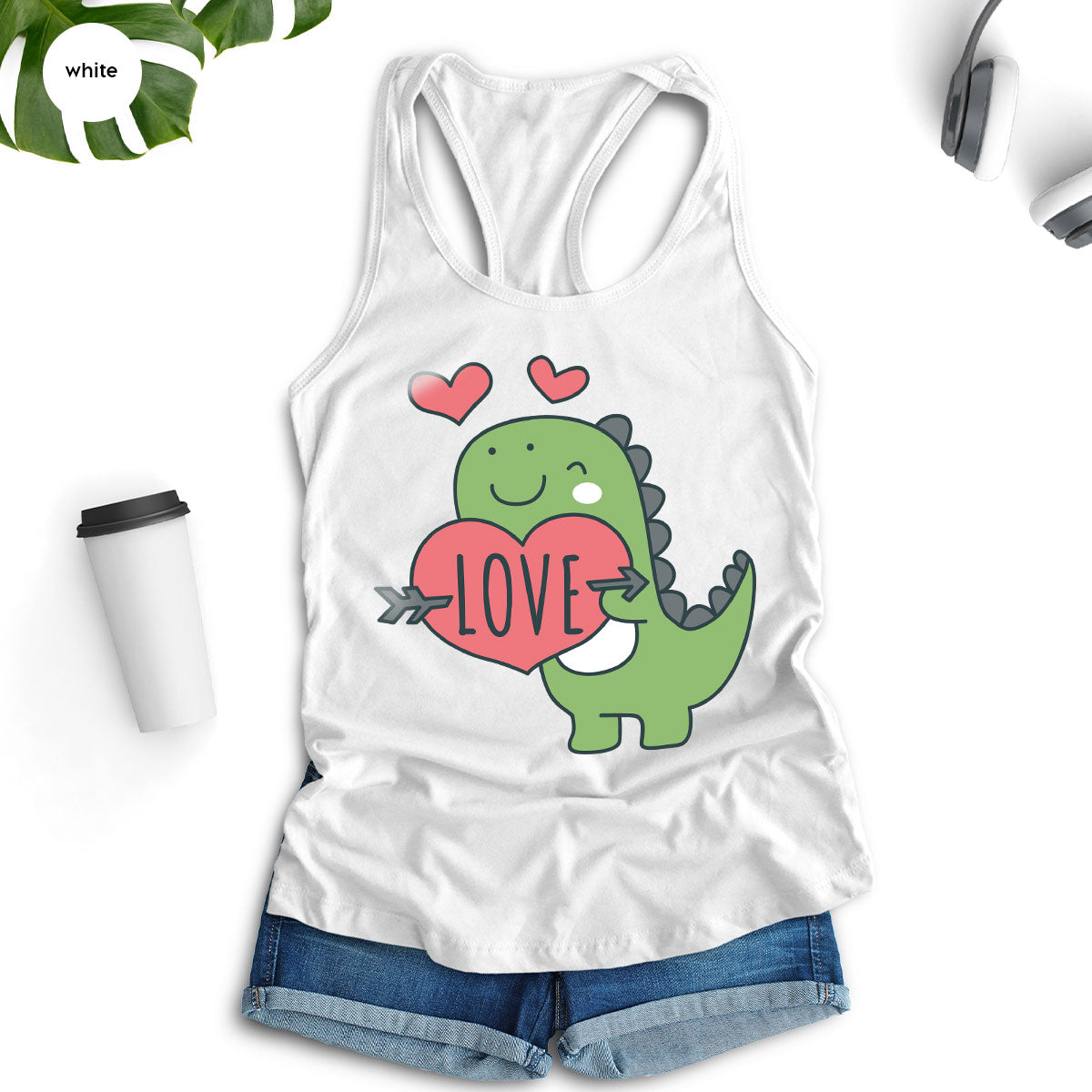 Love Shirt, Lovely Dinosaur Shirt, Valentine's Day Special Shirt, Valentine's Day Shirt For Women