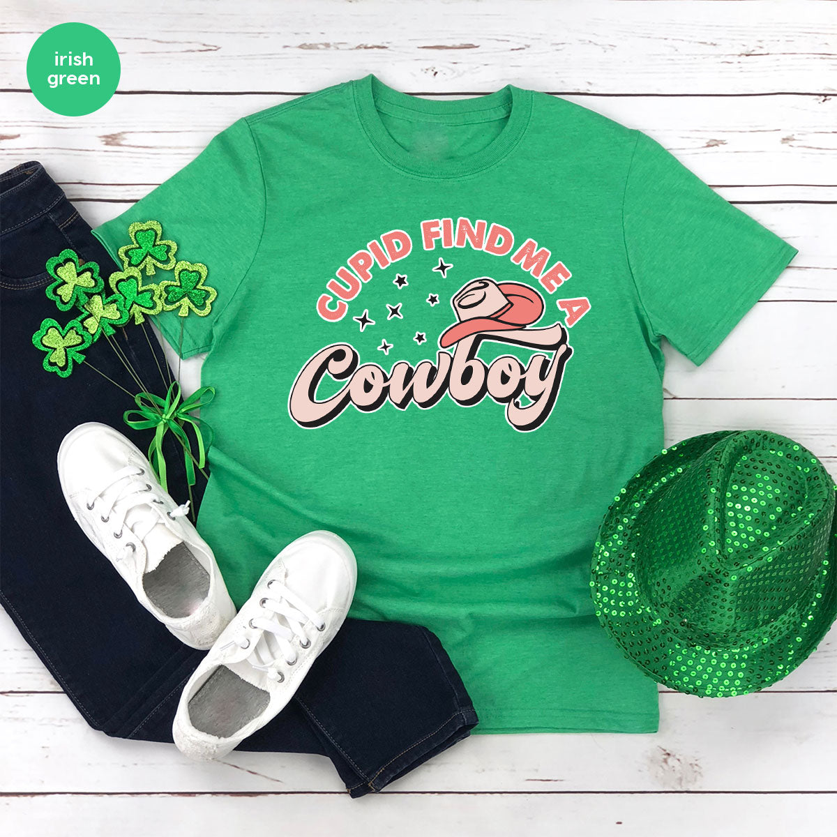 Cupid Find Me A Cowboy Shirt, Valentine Day Shirt, Cowboy Love T-Shirt