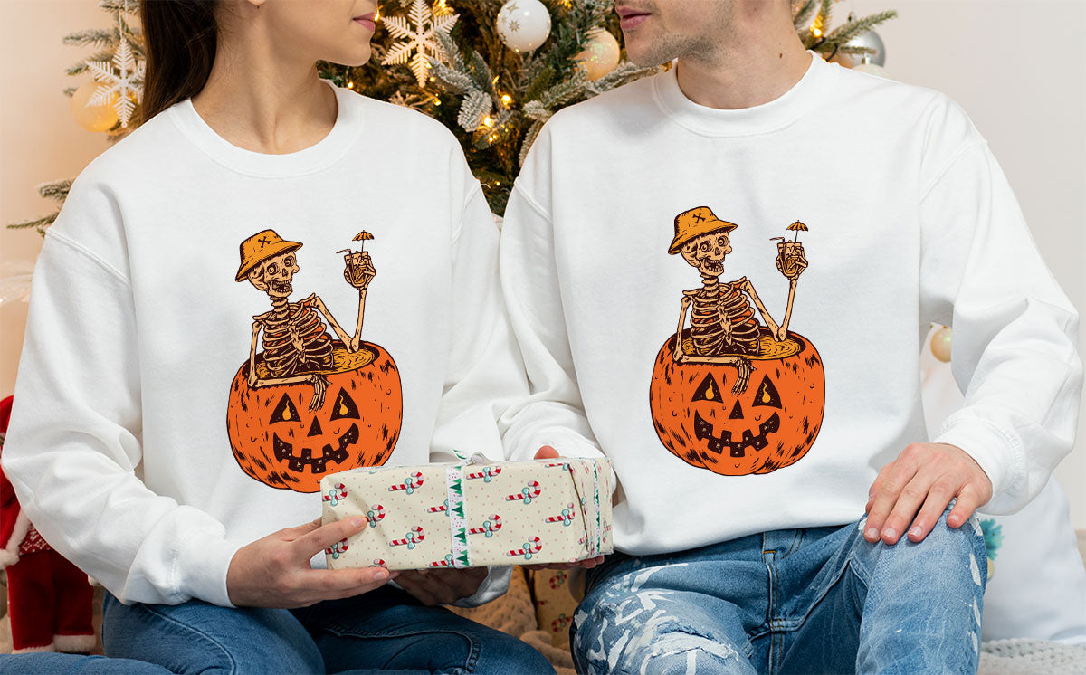 Halloween Funny Pumpkin Hoodie, Funny Halloween Sweatshirt, Horror Halloween Design