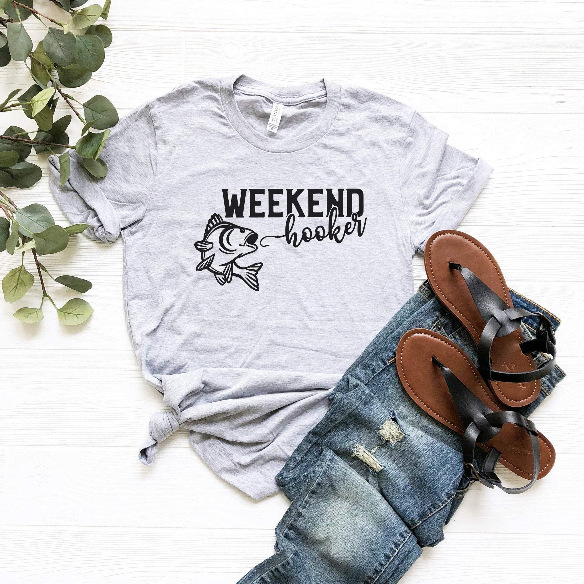 Funny Part Time Hooker Shirt, Fishing T-Shirt, Fish Time T Shirt, Cute –