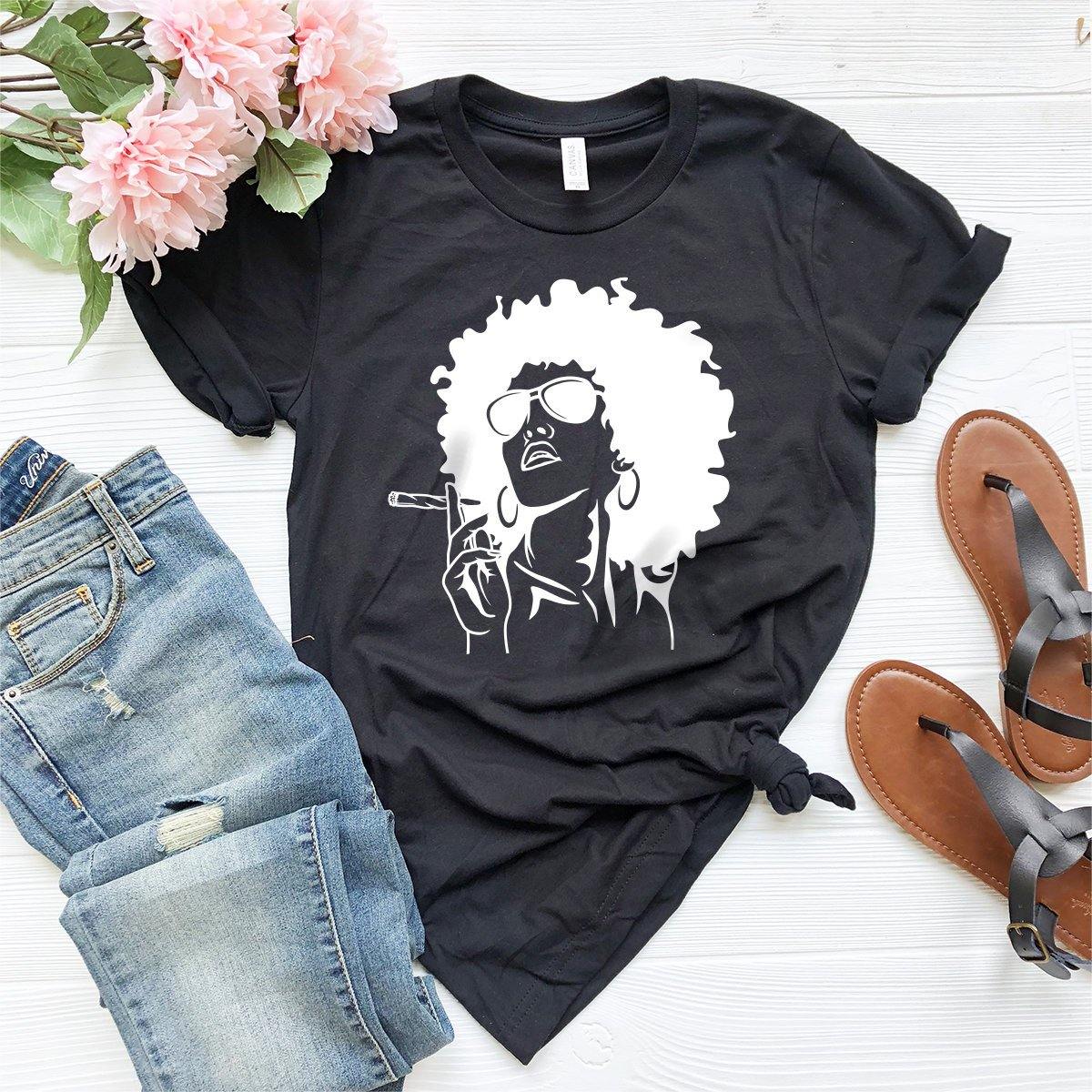 Afro Girl Shirt, Weeding Shirt,, Weeding Tee, Funny Weeding Shirt, Marijuana Girl Shirt, Stoner Shirt, Black women weed shirt - Fastdeliverytees.com