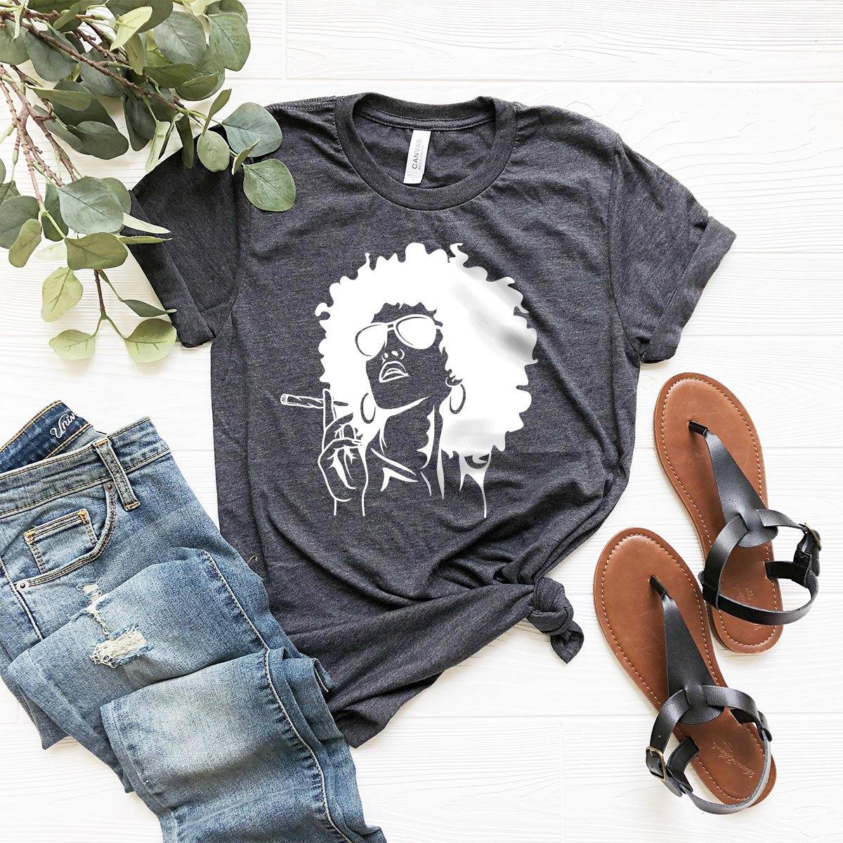 Afro Girl Shirt, Weeding Shirt,, Weeding Tee, Funny Weeding Shirt, Marijuana Girl Shirt, Stoner Shirt, Black women weed shirt - Fastdeliverytees.com