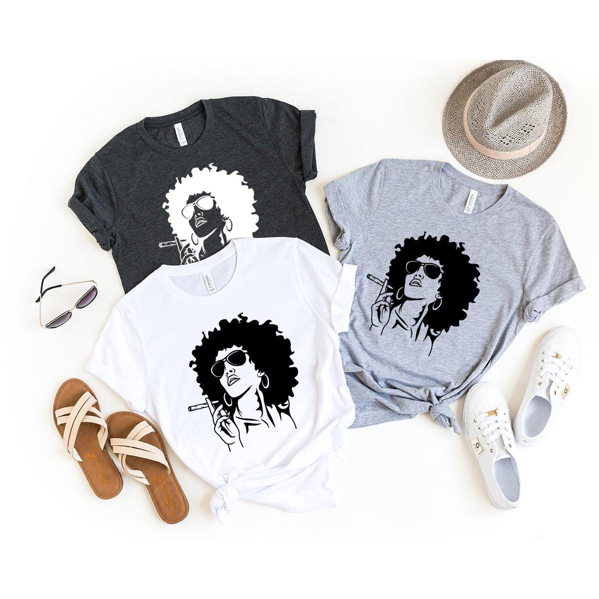 Afro Girl Shirt, Weeding Shirt,, Weeding Tee, Funny Weeding Shirt, Marijuana Girl Shirt, Stoner Shirt, Black women weed shirt - Fastdeliverytees.com