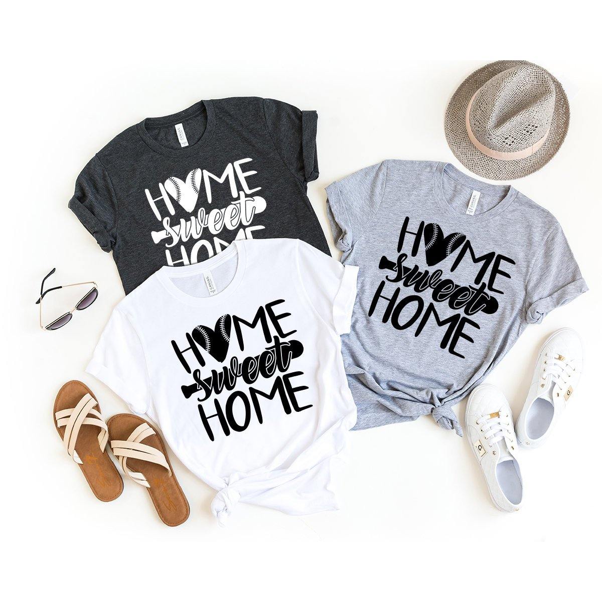 Baseball Home Sweet Home Shirt, Baseball T-Shirt, Softball Shirt, Baseball Player Gift, Custom Baseball Shirt - Fastdeliverytees.com