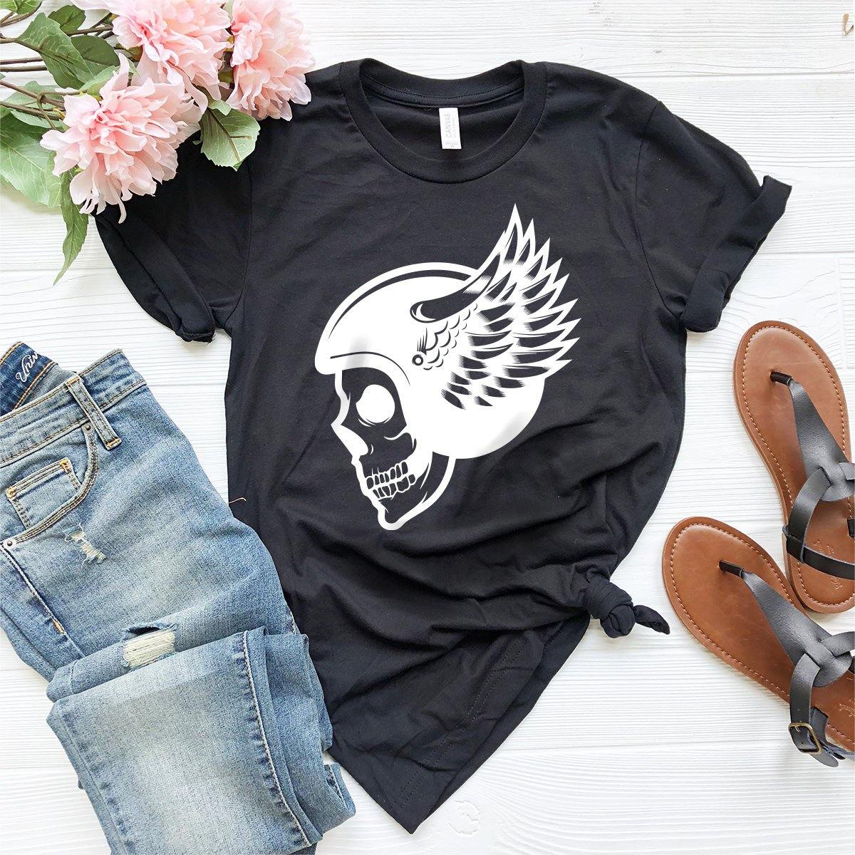 Halloween Helmet Skull T-Shirt, Skull Halloween Tee, Scary Halloween Shirt, Halloween Party Shirt, Horror Shirt, Fall Shirt, Halloween Tee - Fastdeliverytees.com