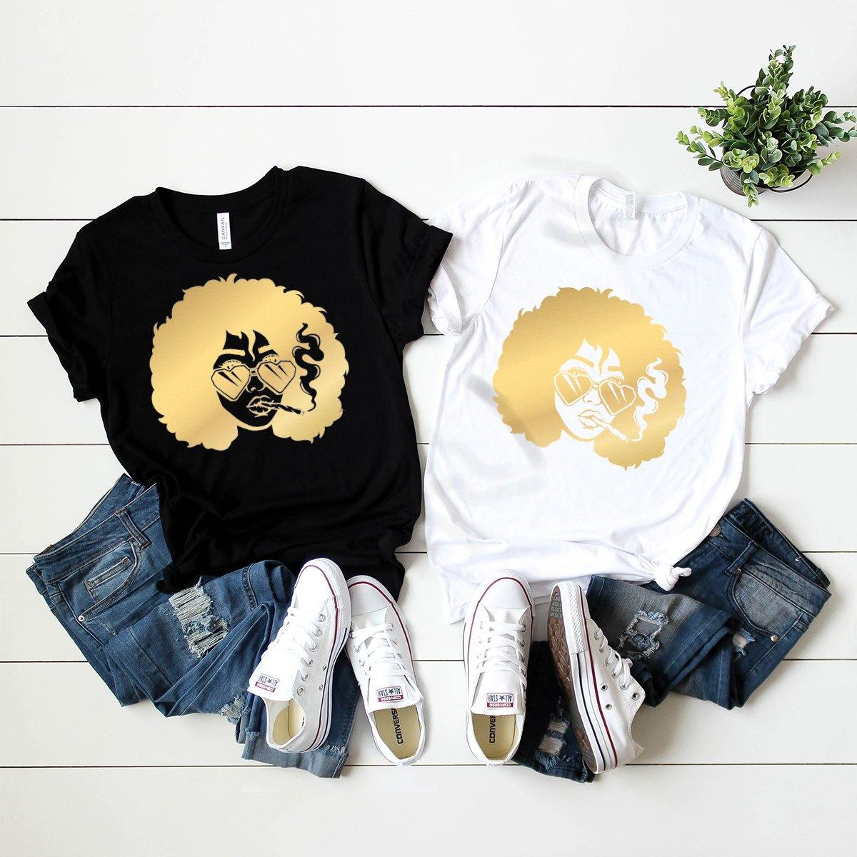 Afro Girl Smoking Shirt, Weed Shirt, Afro Girl Shirt, Weed Tee, Funny Weed Shirt, Marijuana Shirt, Stoner Shirt, Cannabis Shirt, 420 Shirt - Fastdeliverytees.com