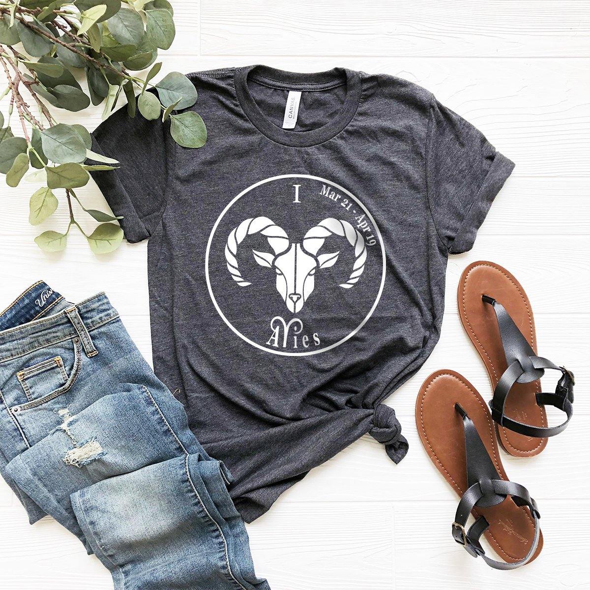 Zodiac Signs Shirt, Aries Zodiac Sign T-Shirt, Horoscope Shirt, Aries T Shirt, Aries Tee - Fastdeliverytees.com