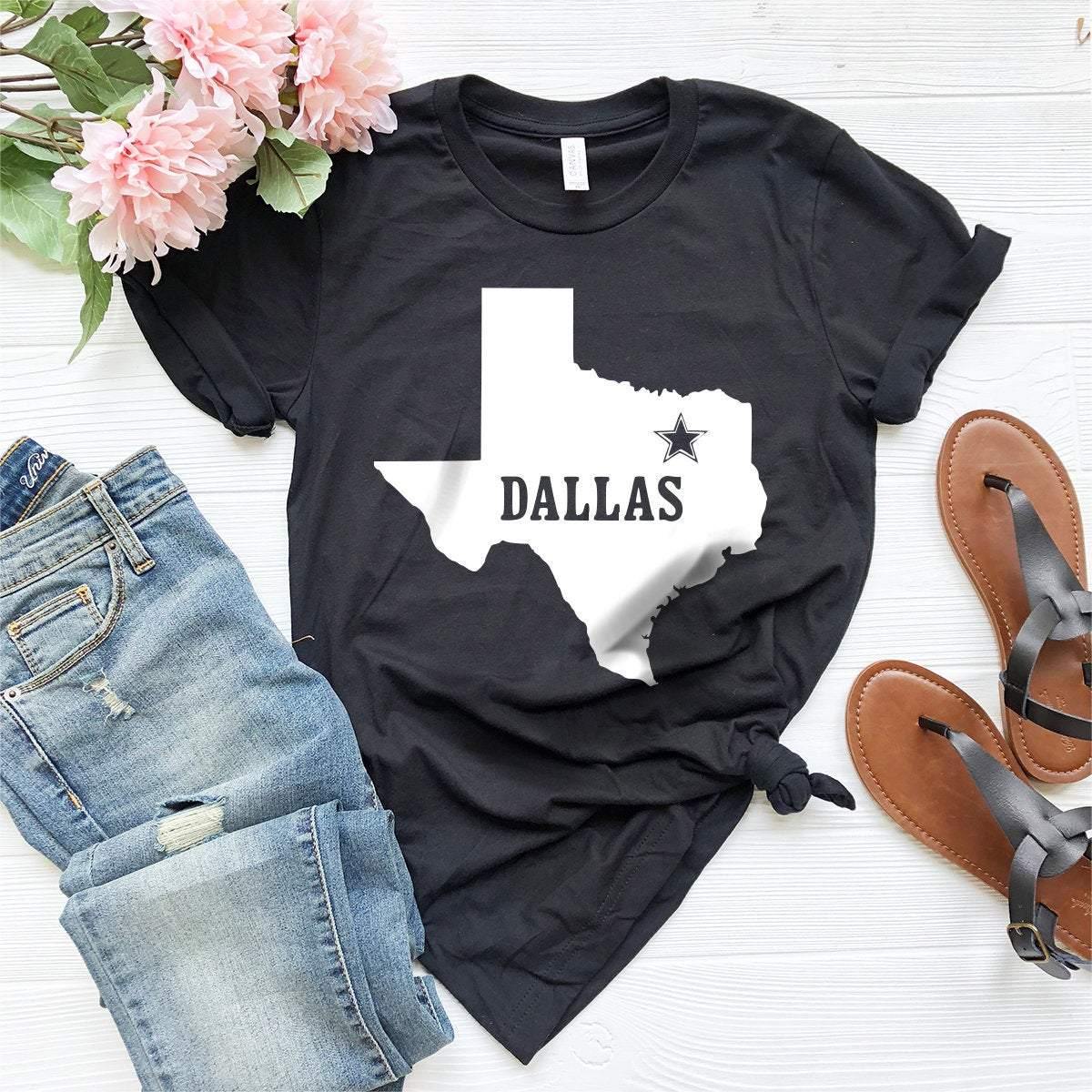 Dallas Texas T-Shirt, Texas City Shirt, Texas Cities Shirt, Texas Shirt, Dallas Map Shirt, Texas Outline Shirt, Dallas Outline Shirt - Fastdeliverytees.com