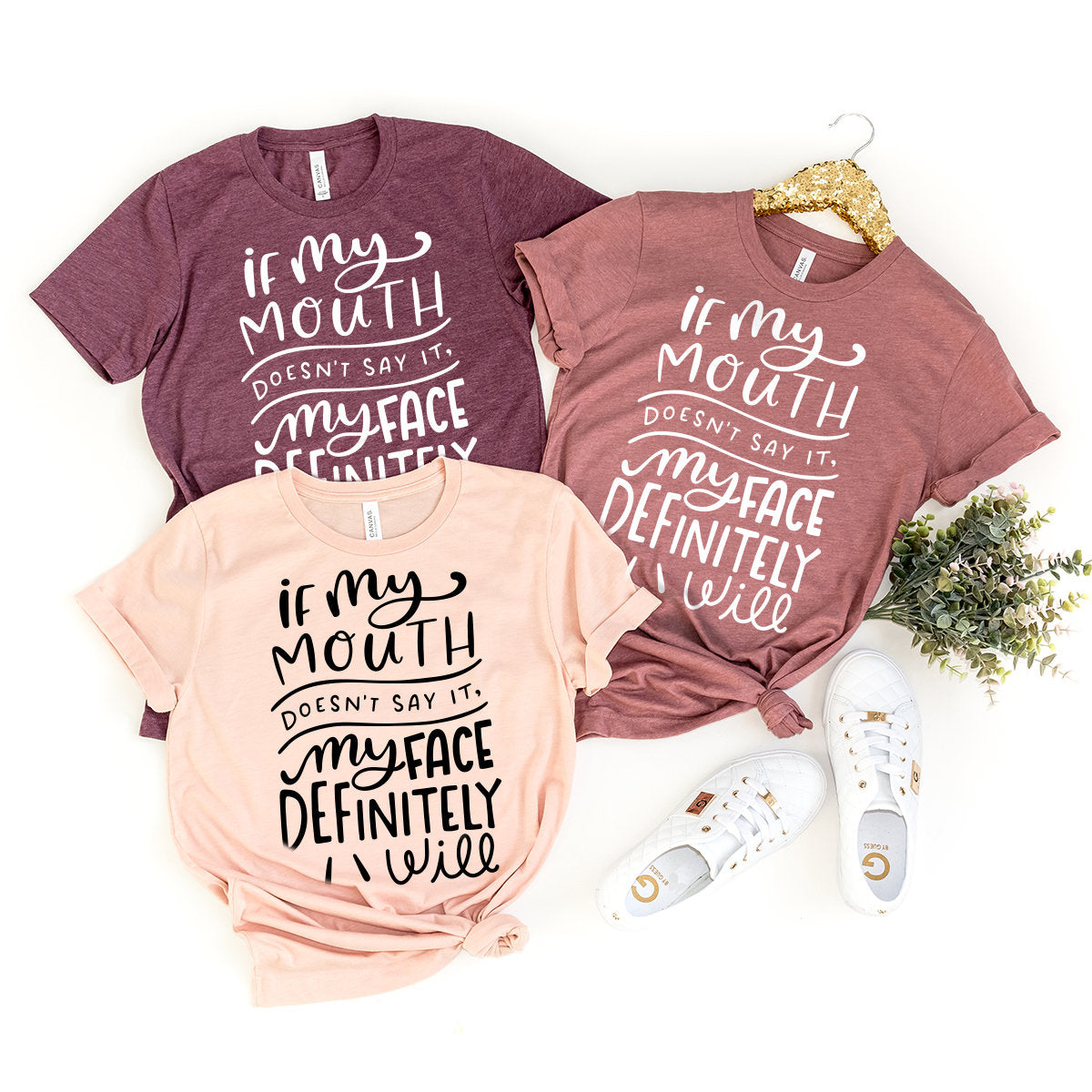 Funny Sarcastic Shirt, Sarcastic Quote Shirt, Funny Saying Shirt, Funny Quotes Shirt, If My Mouth Doesn't Say It My Face Definitely Will Tee - Fastdeliverytees.com