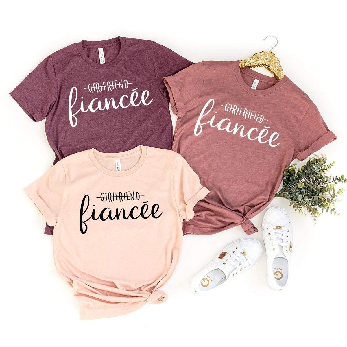 Girlfriend Fiancee Shirt, Boyfriend Fiance Shirt, Matching Fiance Shirt, Engagement Shirt, Bridal Gift, Bachelorette Party Shirt, Bridal Tee - Fastdeliverytees.com