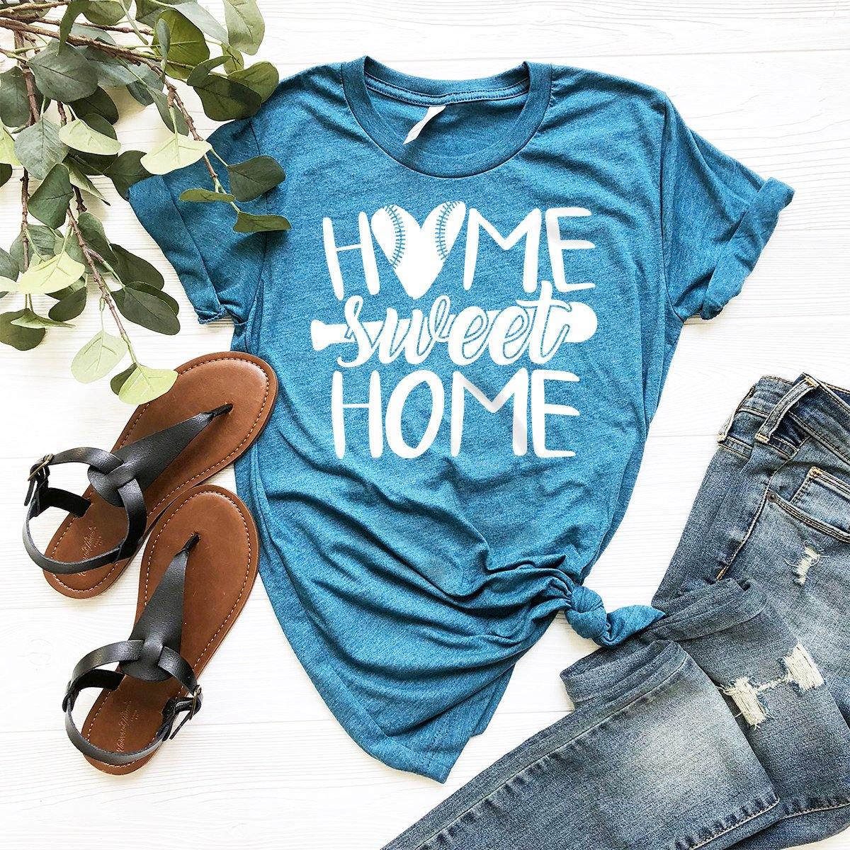 Baseball Home Sweet Home Shirt, Baseball T-Shirt, Softball Shirt, Baseball Player Gift, Custom Baseball Shirt - Fastdeliverytees.com