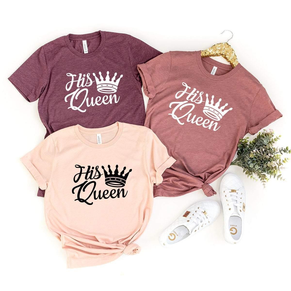 Couples Matching Shirt, Husband Wife Shirt, His Quenn Her King Shirt, Honeymoon T-Shirt, Husband And Me Shirt, Best Couple Shirt - Fastdeliverytees.com