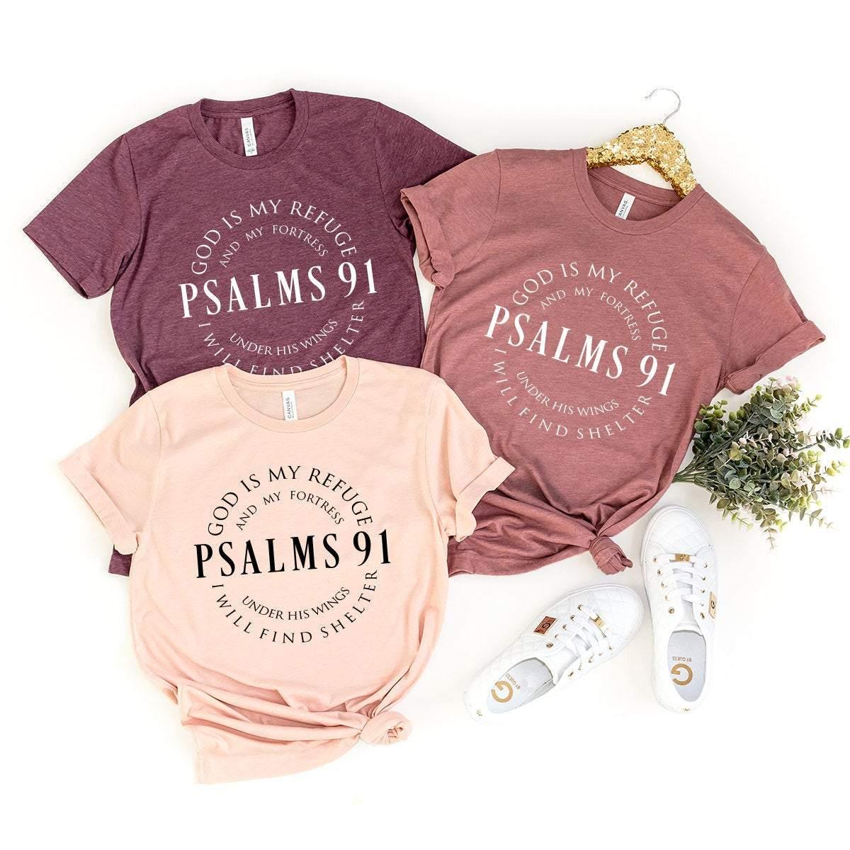 Christian Shirt, Faith Shirt, Religious Shirt, Hymn T-Shirt, Bible Verse Shirt, Christ Jesus Shirt, Jesus Lover Tee, Psalms 91 T Shirt - Fastdeliverytees.com