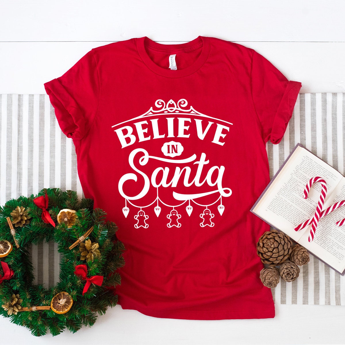 Believe In Santa T-Shirt, Christmas Gift Shirt, Funny Christmas Shirt, Santa Gift Shirt, Funny Santa Shirt, Christmas Fest Shirt, Winter Tee - Fastdeliverytees.com