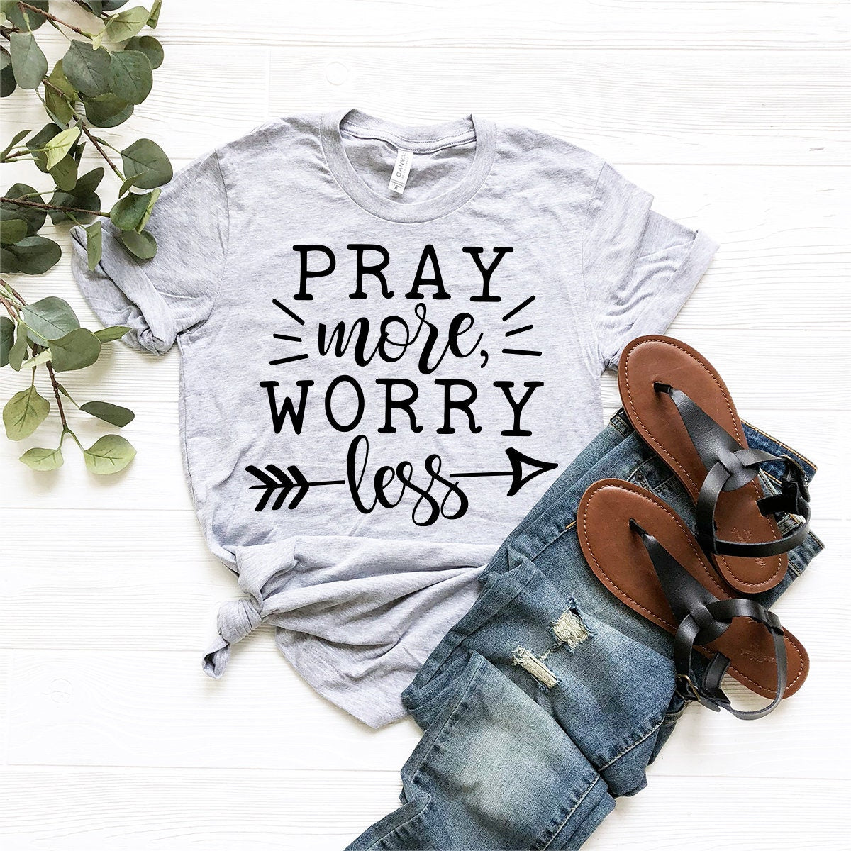 Pray More Worry Less Shirt, Jesus Shirt, Pray Shirt, Church Shirt, Prayer T-Shirt, Christian Shirt, Faith Shirt, Cute Christian Tee - Fastdeliverytees.com