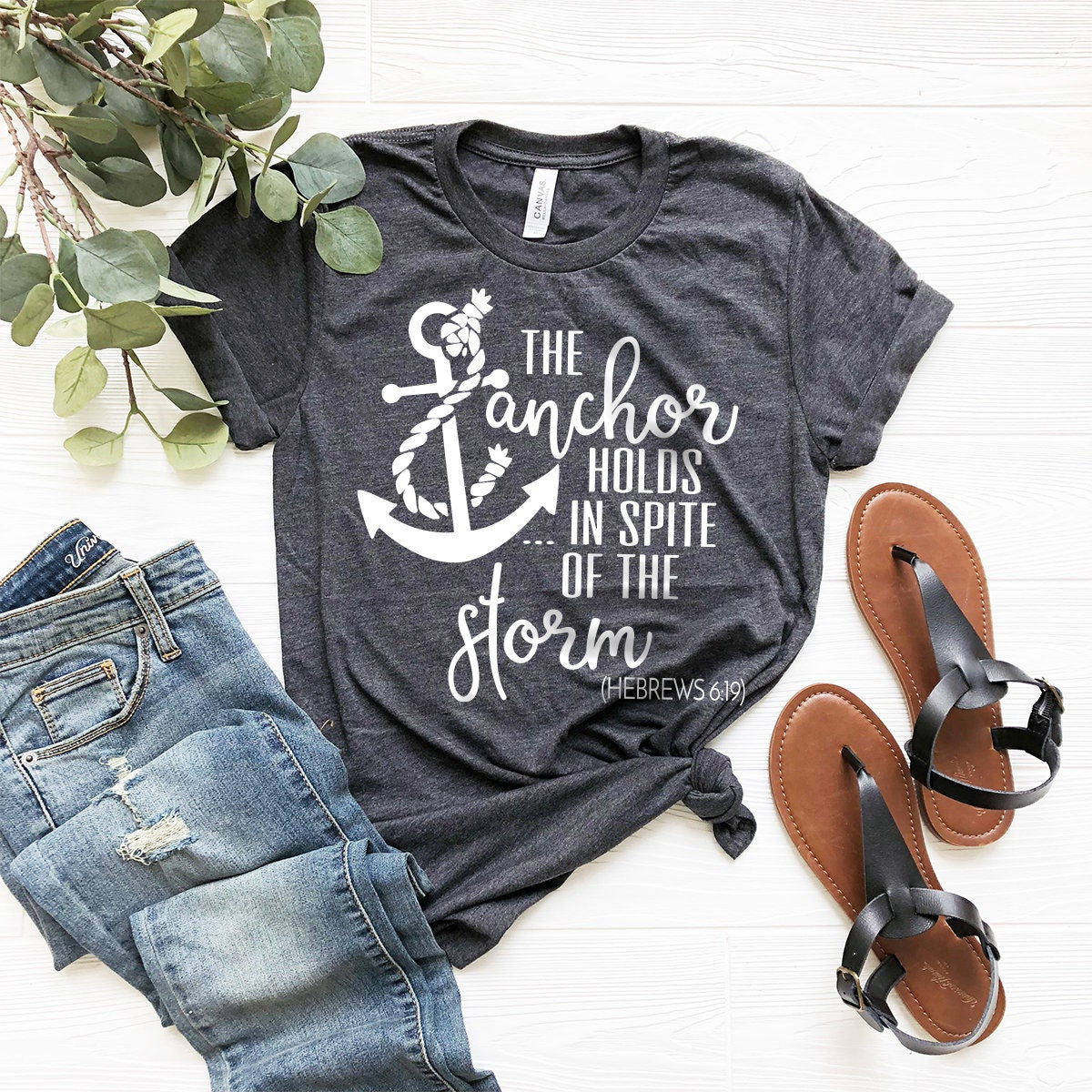 Anchored In Faith-Spiritual T-shirts