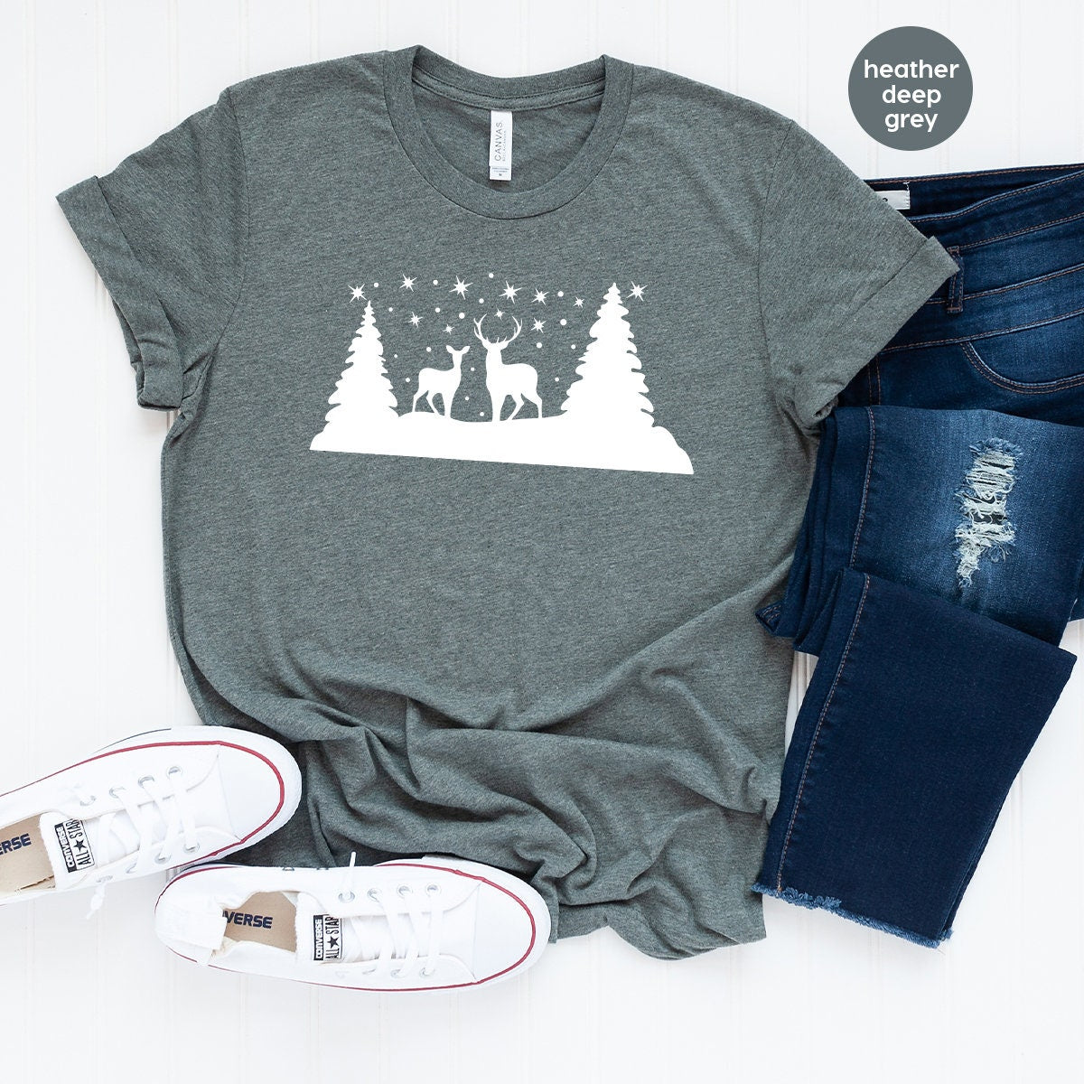 Christmas Deer Shirt, Christmas Party Tee, Christmas 2022 Shirt, Christmas Fall Shirt, Gift For Christmas, Santa Claus Shirt, Christmas Tee - Fastdeliverytees.com