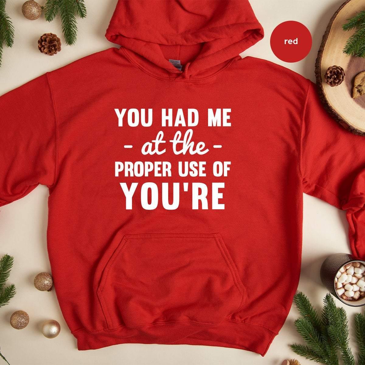 Funny Grammar Hoodie, Grammer Hoodie, Humorous Hoodie, Teacher Hoodie, Funny Teacher Gift, Funny Hoodies, Educator Hoodies, Librarian Hoodie - Fastdeliverytees.com