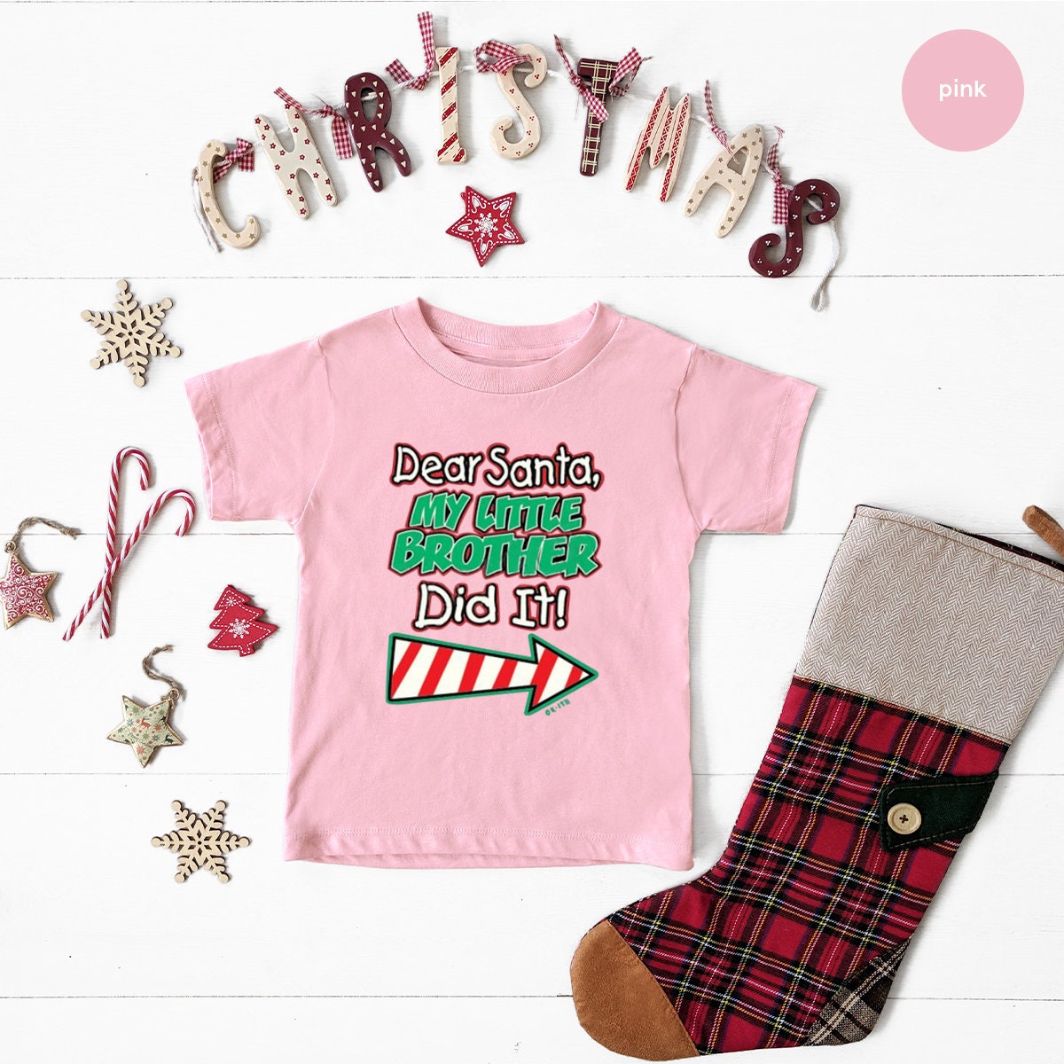 Family Christmas Tee, Christmas Shirt, Santa Shirt, Gift For Kids, Dear Santa My Little Brother Sister Did It Shirt, Christmas Matching Tee - Fastdeliverytees.com
