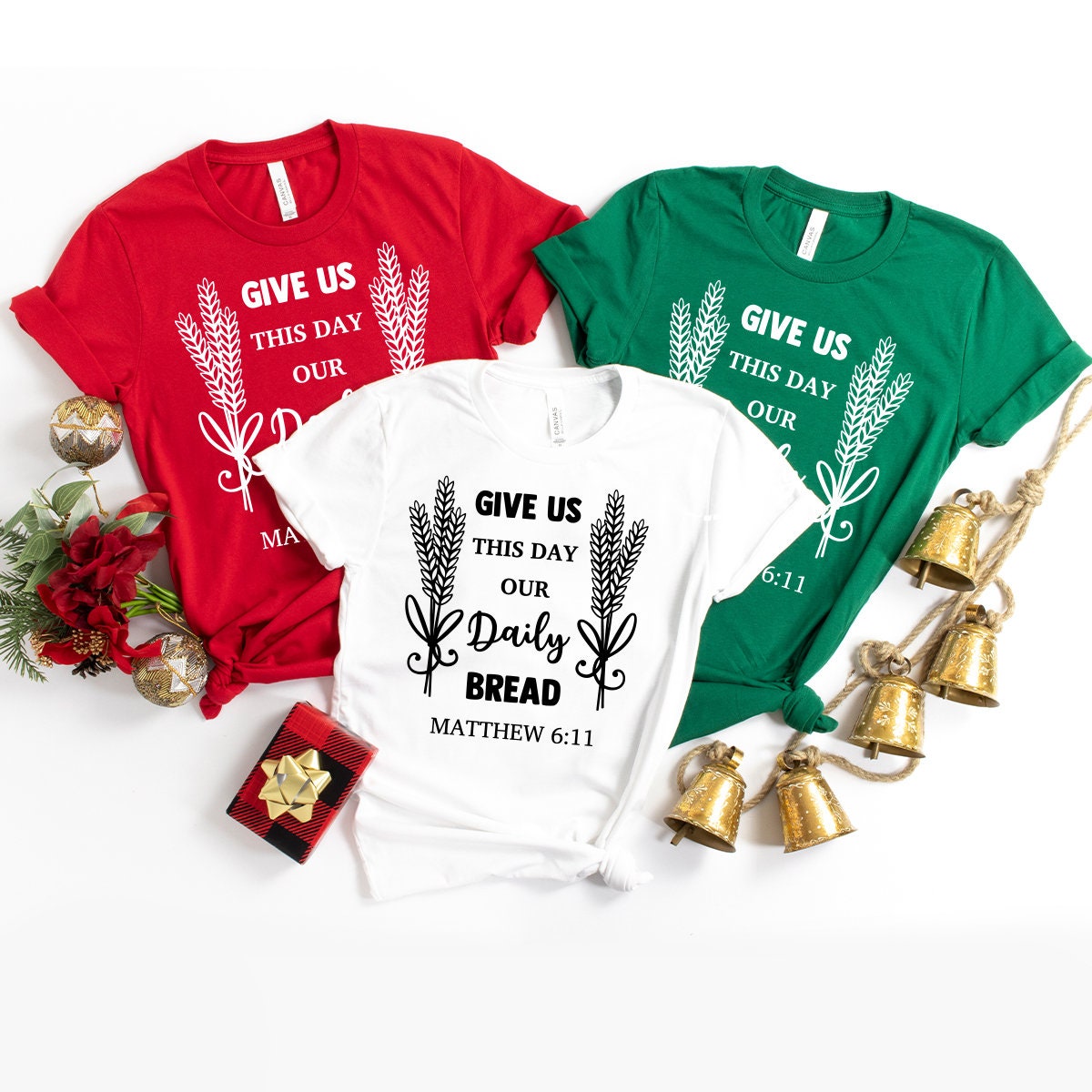 Faith shirt, Christ Shirt, Bible Verse Shirt, Give Us This Day Our Daily Bread Shirt, Mathew Shirt, Wheat Shirt, Mathew 6:11 Shirt - Fastdeliverytees.com