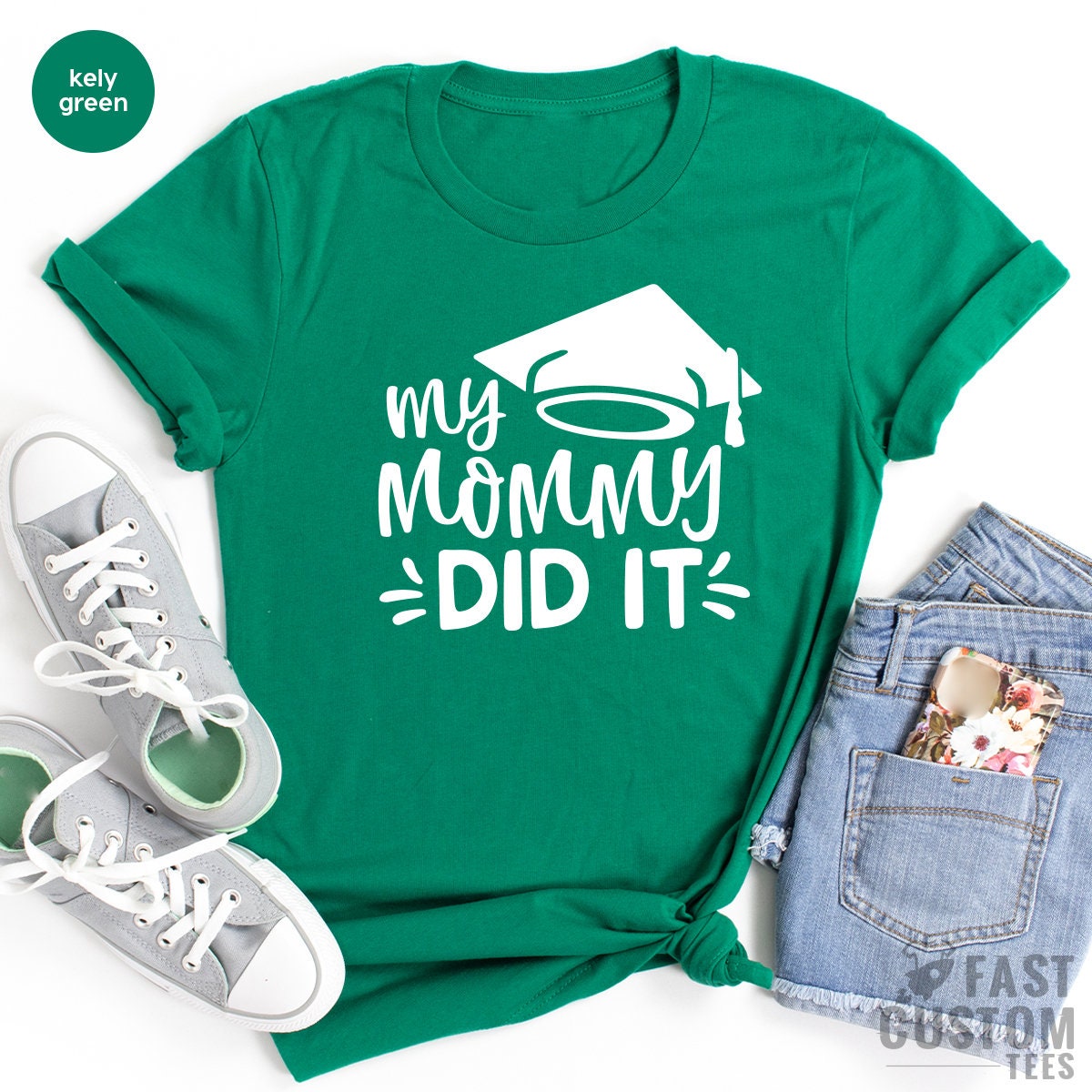 Mom Graduated Tee, Grad Mama Shirts, Graduation Shirt, Student Mom Shirt, Mama Graduate, Family Graduation Tee, My Mommy Did It Shirt - Fastdeliverytees.com