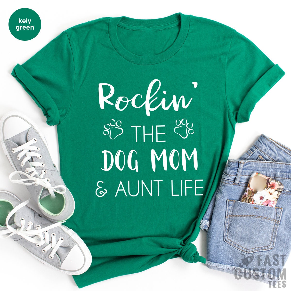 Dog Mom TShirt, Aunt Dog Mama Tee, Gift For Sister, Dog Mom Auntie Shirt, Dog Mom And Aunt Life, Dog Lover Aunt Tee, Best Aunt Gift - Fastdeliverytees.com