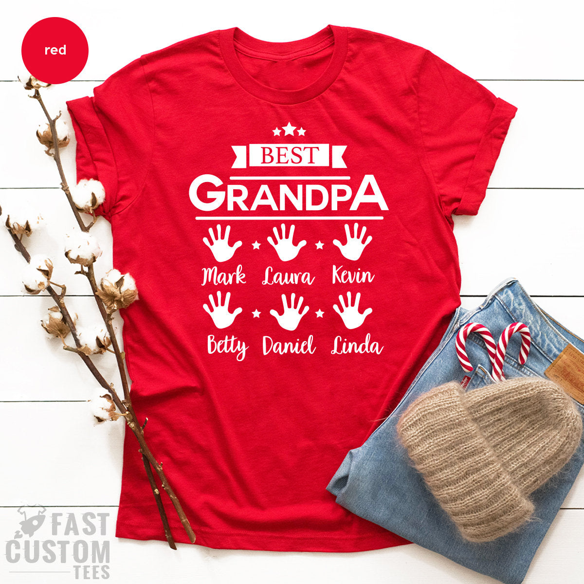 Best Grandpa Shirt, Custom Name T Shirt, Personalized T-Shirt, Fathers Day Shirt, Grandfather Gifts, Men Graphic Tees, Cool Custom Hoodie - Fastdeliverytees.com