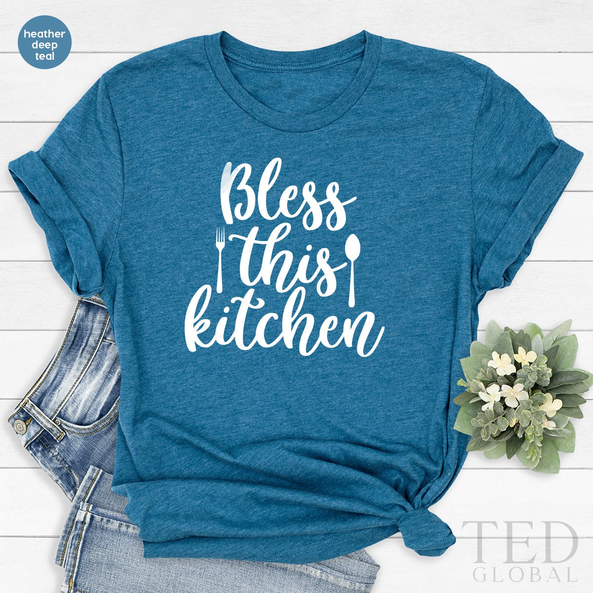 Baking T Shirt, Cooking Lover TShirt, Cooker Mom T-Shirt, Cute Baker Shirt, Shirt For Chef, Barbeque Dad Shirt, Bless This Kitchen Tees - Fastdeliverytees.com