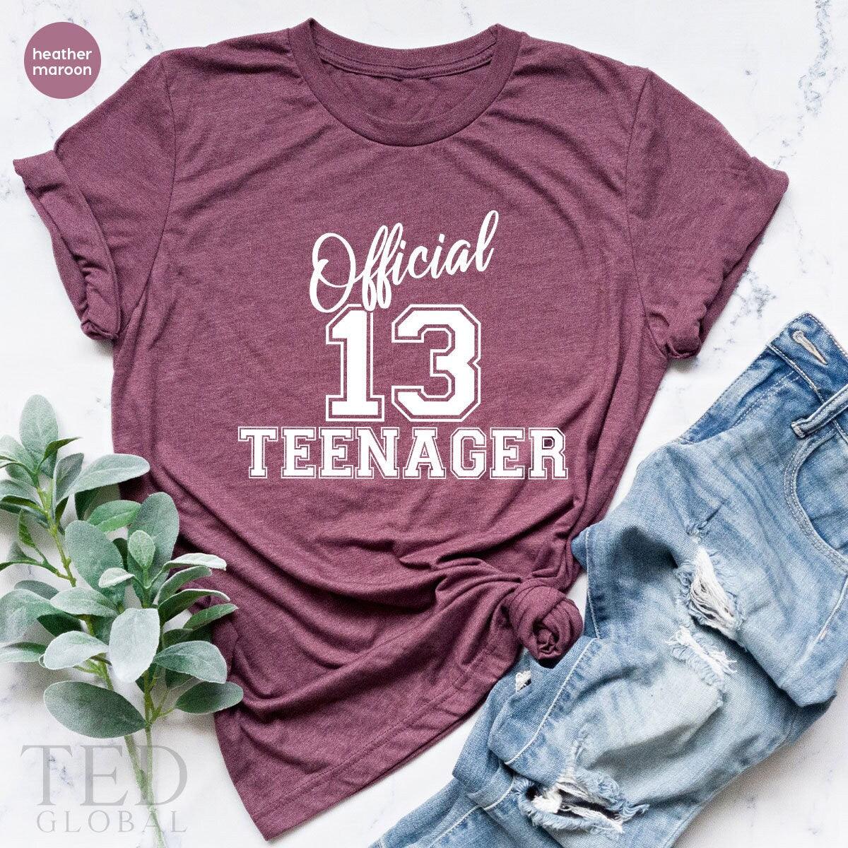 13th Birthday Shirt, Thirteen Birthday T Shirt, Official 13 Teenager TShirt, Hello 13 Shirt, 13th Birthday Party, 13th Birthday Boy Gift - Fastdeliverytees.com