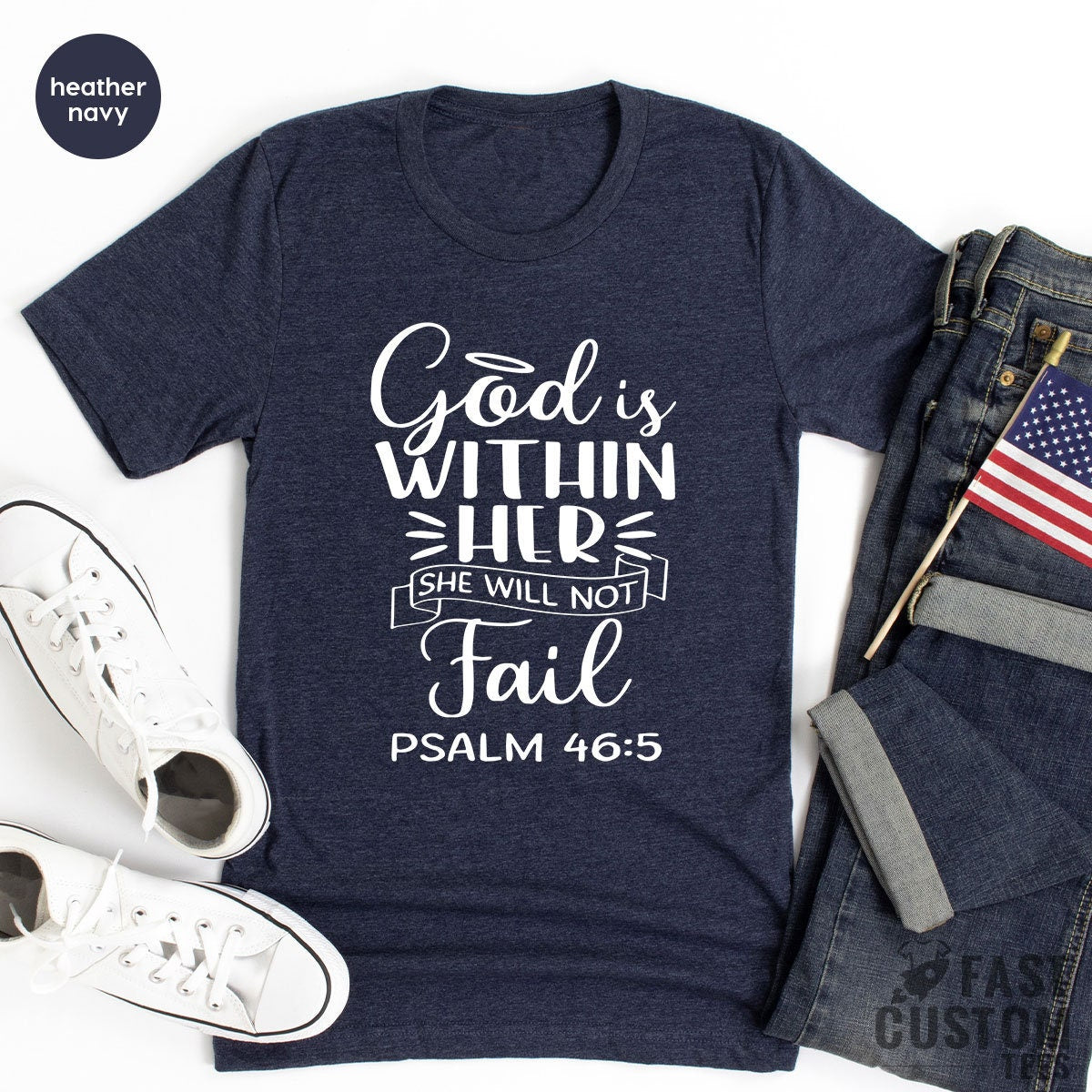 Religious Shirt, Christian TShirt, Faith Shirt, Bible Verse Shirt, Prayer Gift, Gift For Prayer, Psalm 46 5 Shirt, God is Within Her - Fastdeliverytees.com