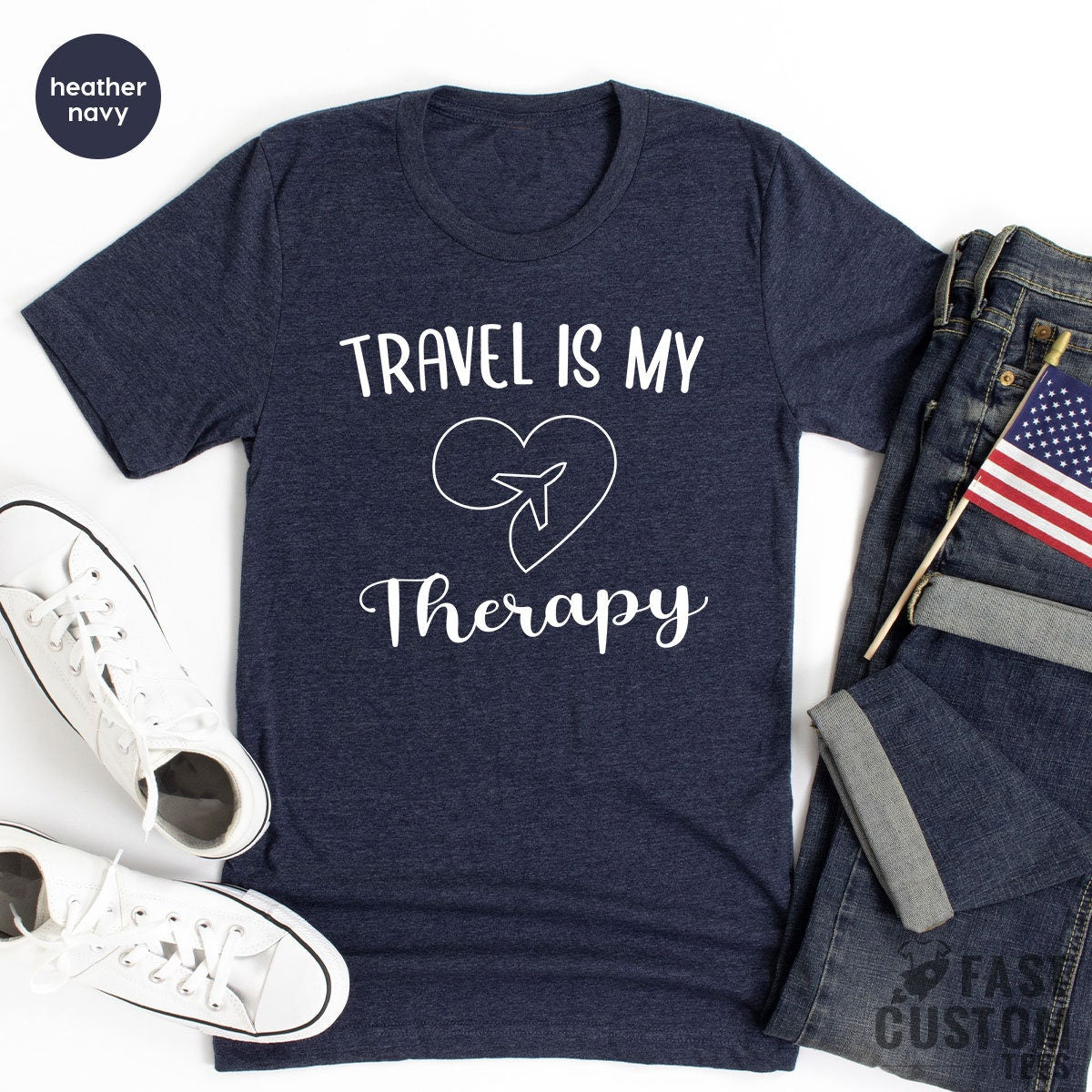 Travel Is My Therapy Shirt, Travel Shirt, Traveler Gift, Funny Travel Shirt, Travel Buddies Shirt, Vacation T Shirt, Gift For Traveler - Fastdeliverytees.com