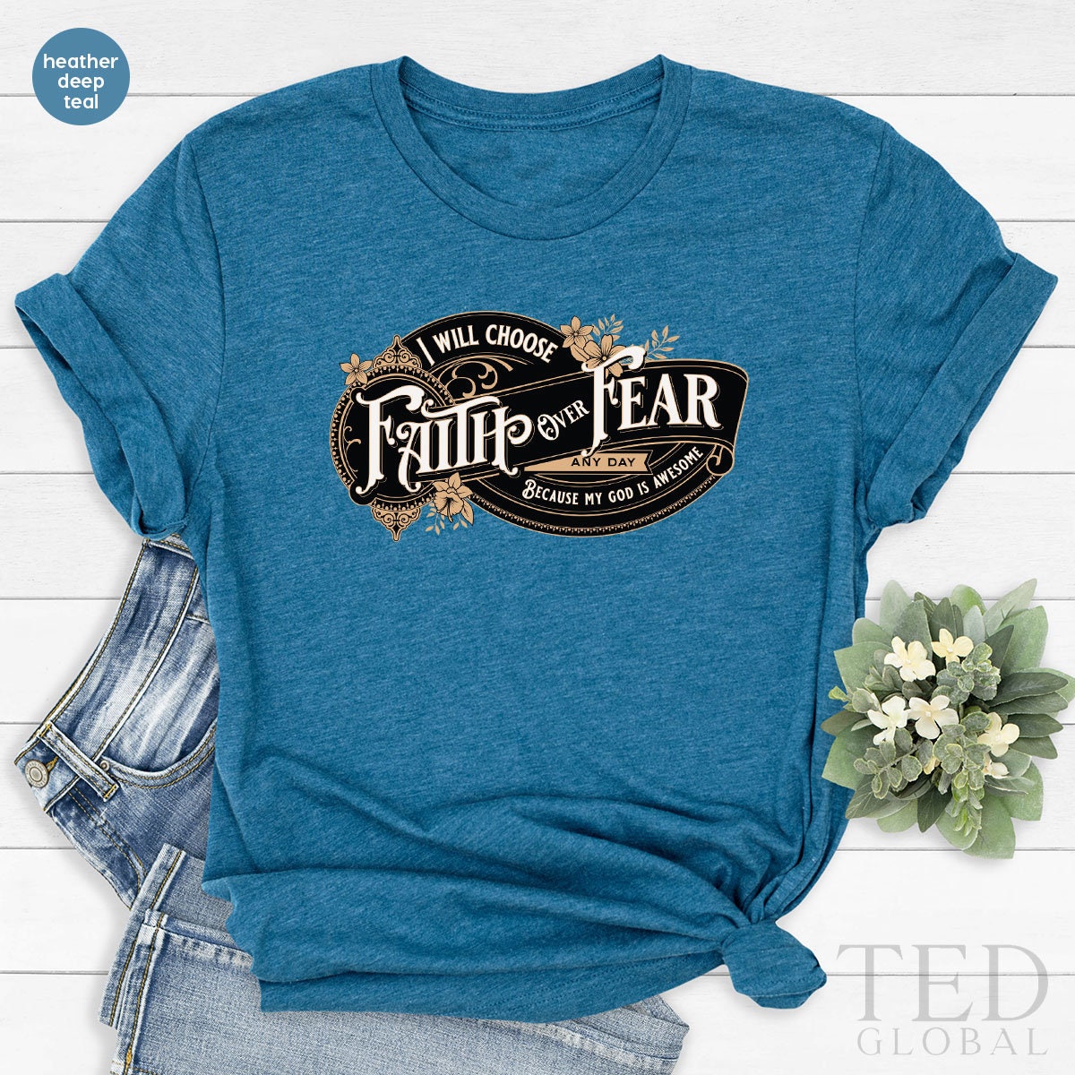 Faith Shirt, My God Is Awesome T Shirt, Religious T Shirt, Motivational Shirts, Inspirational Christian Tee, Church T-Shirt, Gift For Faith - Fastdeliverytees.com