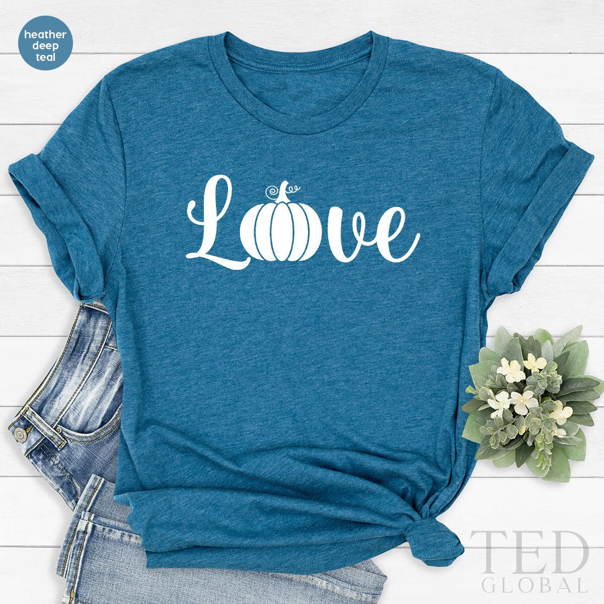 Cute Love Pumpkin T-Shirt, Cute Fall T Shirt, Funny Thanksgiving Shirts, Family Fall Shirt, Pumpkin Love Vibes TShirt, Gift  For Autumn - Fastdeliverytees.com