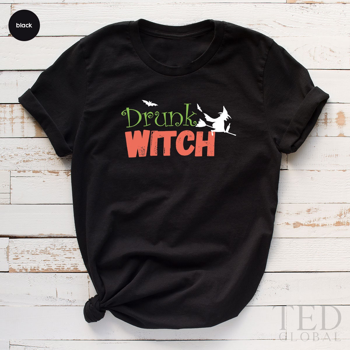 Drunk Witch Shirt, Halloween Vibes T Shirt, Cute Halloween T Shirt, Halloween Shirts, Witch Broom Tee, Halloween T-Shirt, Gift For Her - Fastdeliverytees.com