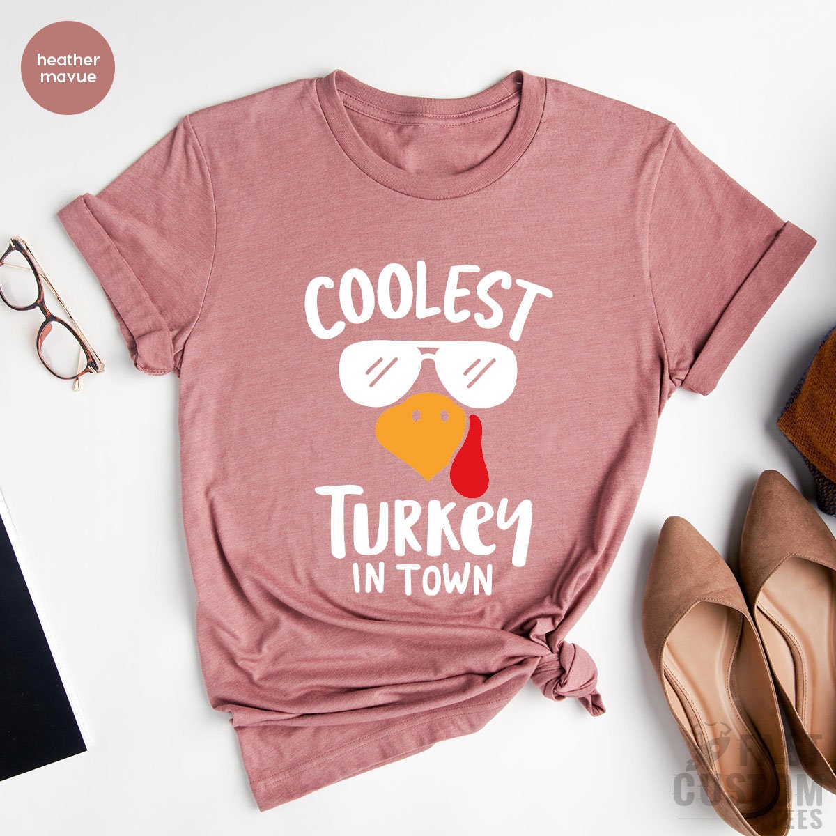 Coolest Turkey in Town Shirt, Thanksgiving Shirt, Funny Thanksgiving Tee, Fall Thankful Shirt, Thankful Shirts For Women, Family Matching - Fastdeliverytees.com