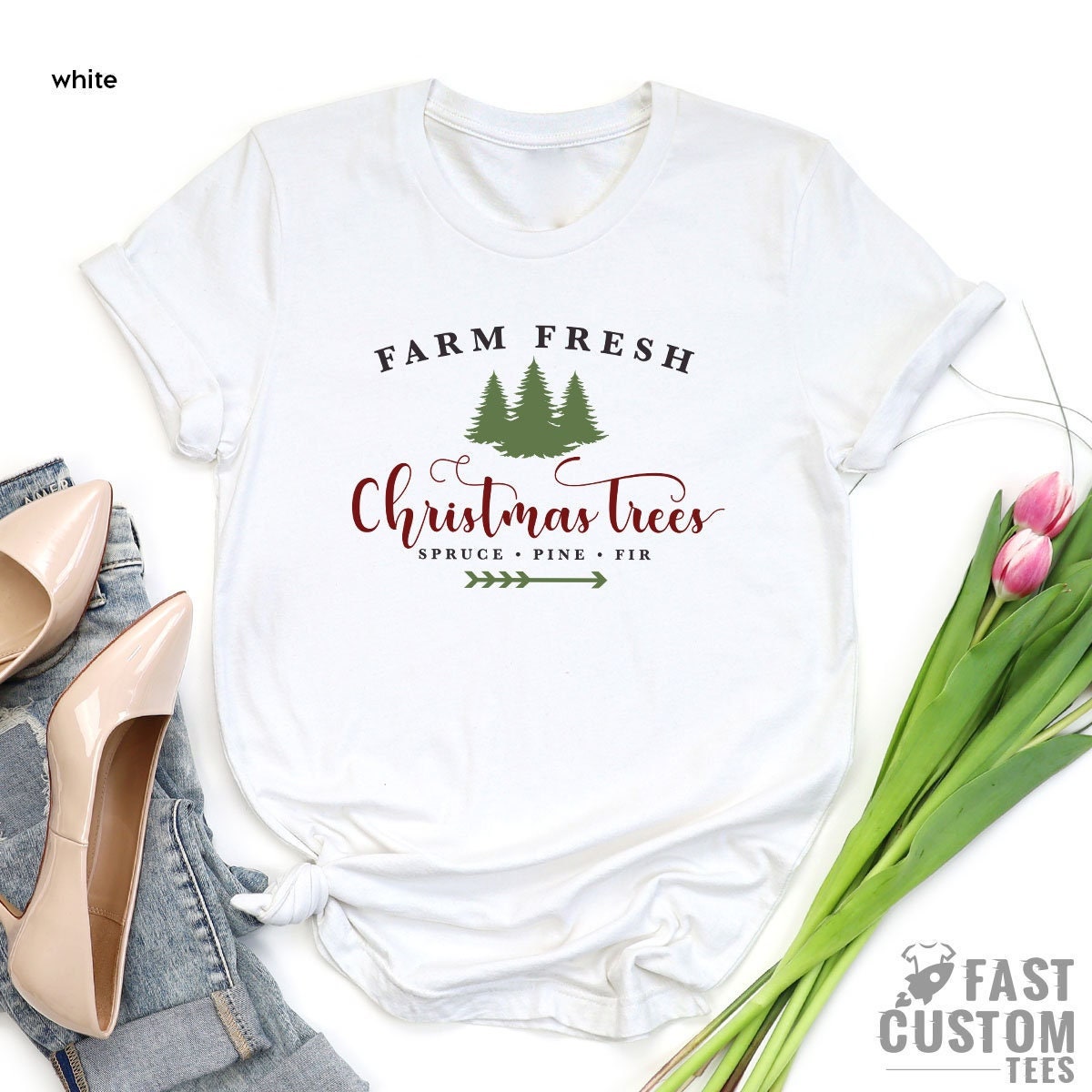 Christmas Shirts for Women, Christmas Trees Shirt, Christmas Tee, Cute Christmas Shirts, Christmas T-Shirt,  Unisex Adult Tee, Winter Shirt - Fastdeliverytees.com